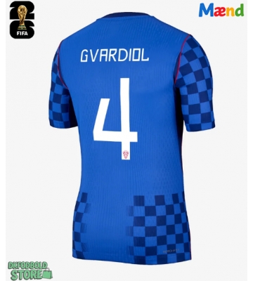 Kroatien Josko Gvardiol #4 Replika Udebanetrøje VM 2026 Kortærmet